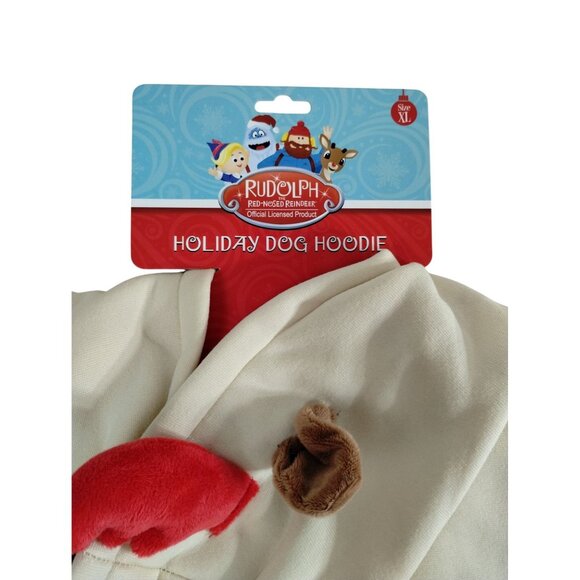 Rudolph The Red-Nosed Reindeer Dog Size XL Holiday Hoodie - Picture 4 of 7
